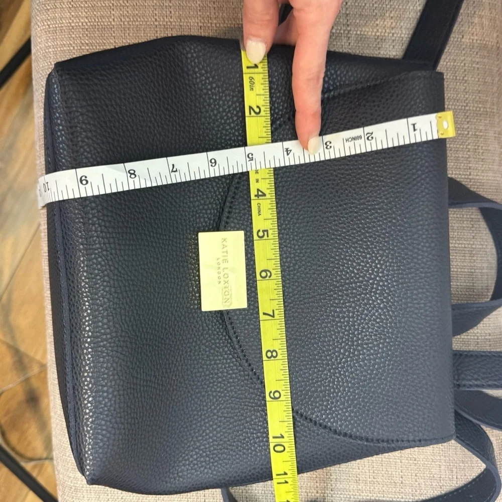 Katie Loxton London Bea Backpack Vegan Leather Navy Blue Adjustable Straps